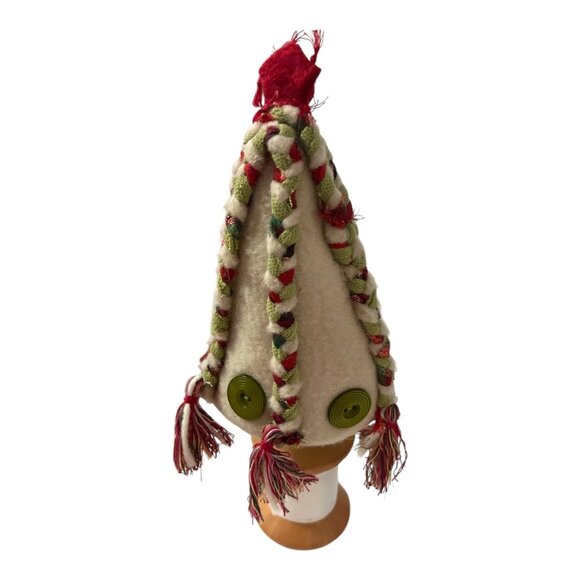 Lori Siebert for Silvestri Holiday Tree – Fabric Cone on Spool w Buttons & Tasse - Picture 2 of 4